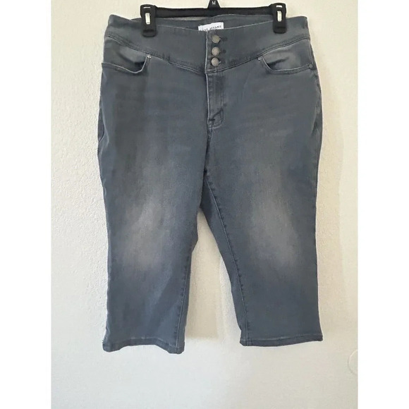 Lane Bryant Womens Size 16 High Rise Jegging Crop Pedal 3 Button - Picture 5 of 10